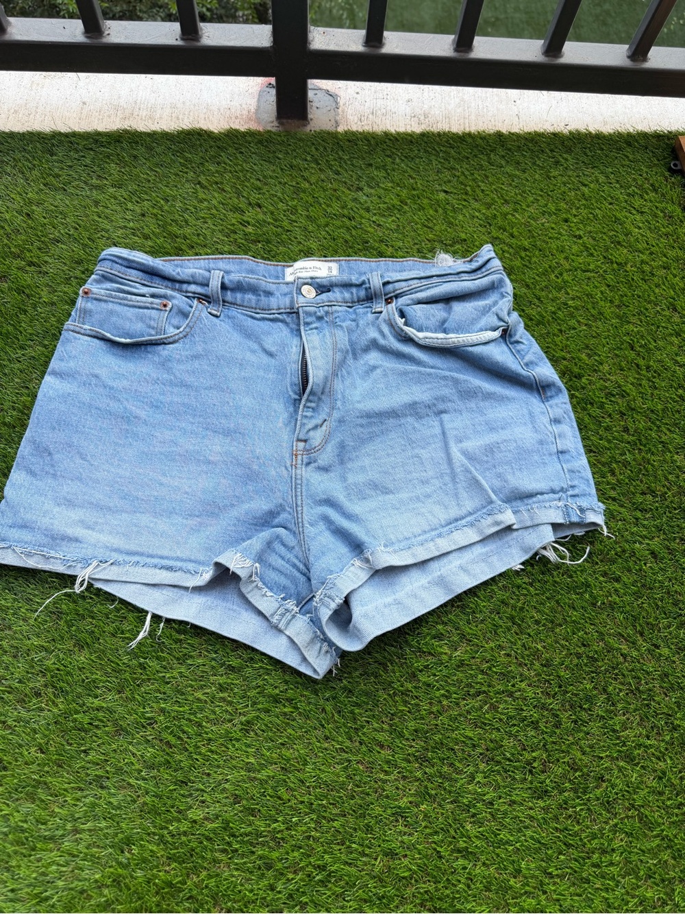Abercrombie & Fitch Light Blue Denim Cutoff Shorts